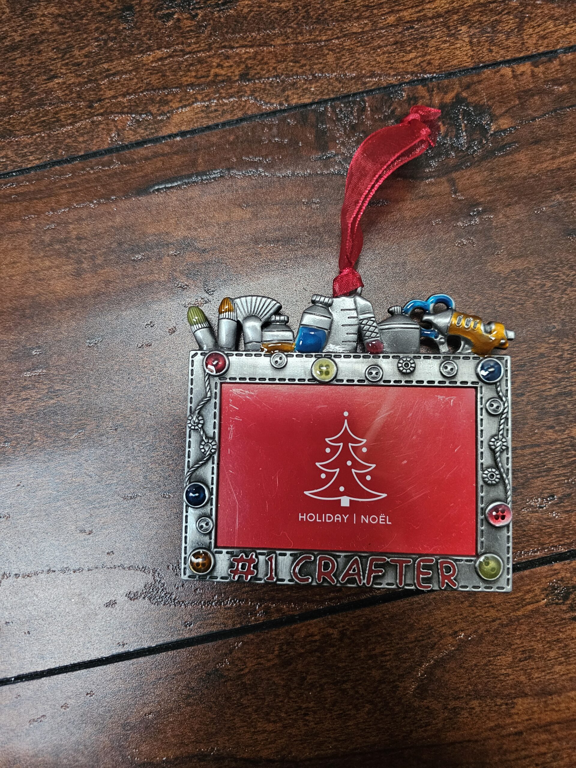 Holiday Noel #1 Crafter Ornament with Red Ribbon - product image 4