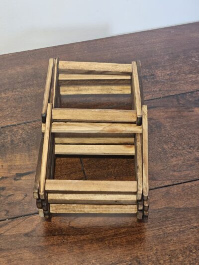 Vintage Wooden Expandable Accordion Wine Rack Holder - product image 1