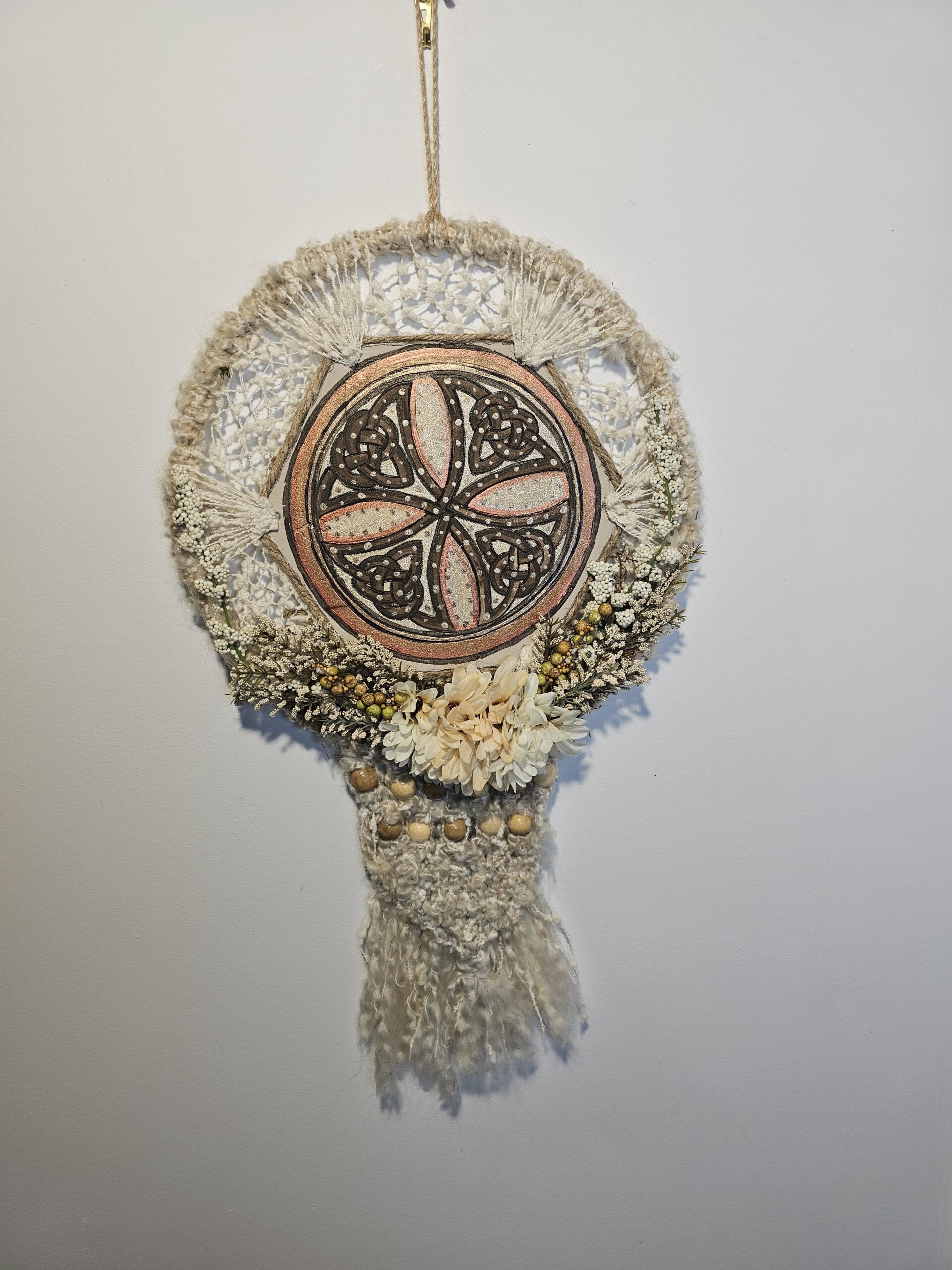 Handcrafted Bohemian Wall Hanging with Celtic Design - product image 1