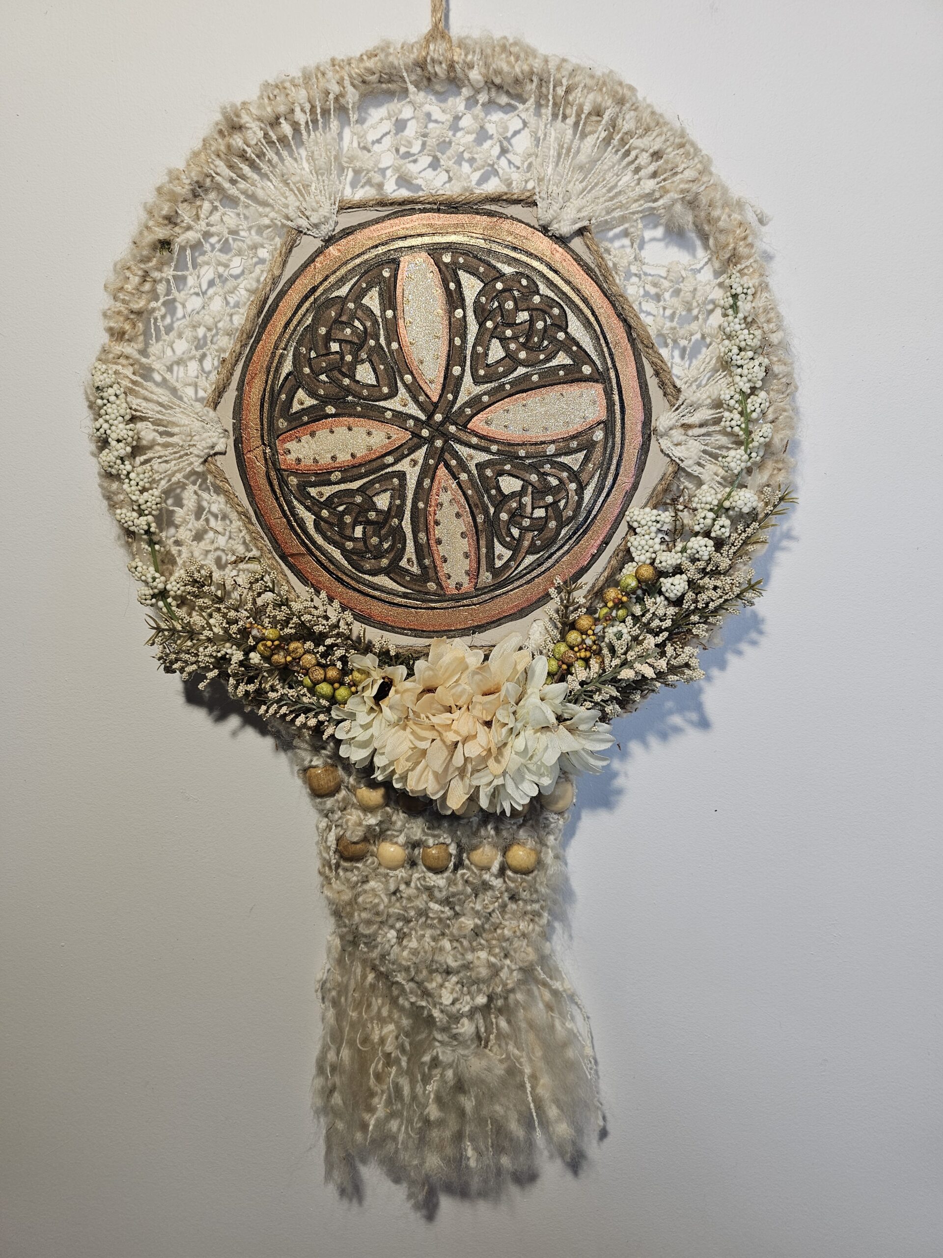 Handcrafted Bohemian Wall Hanging with Celtic Design - product image 2