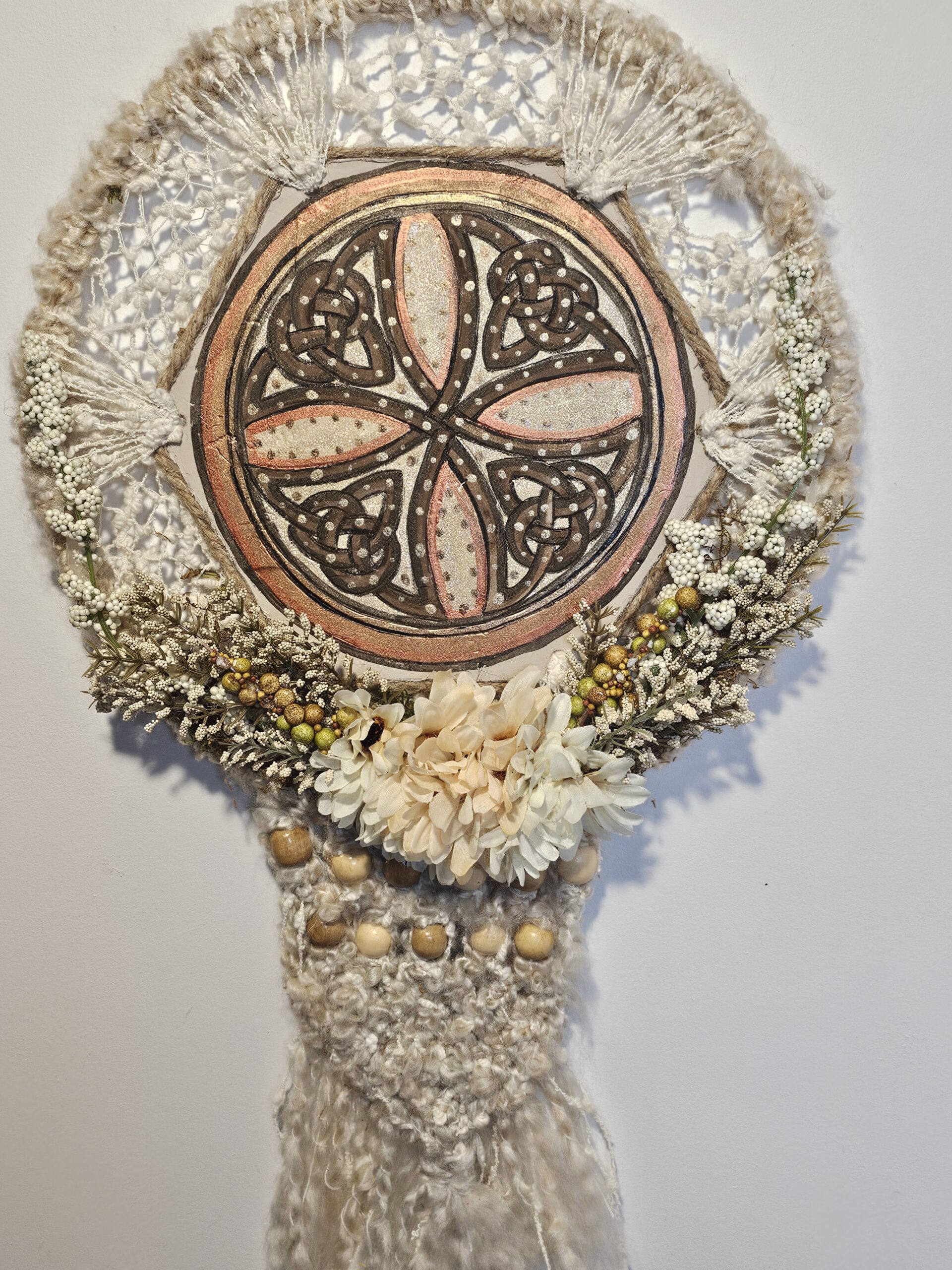 Handcrafted Bohemian Wall Hanging with Celtic Design - product image 5