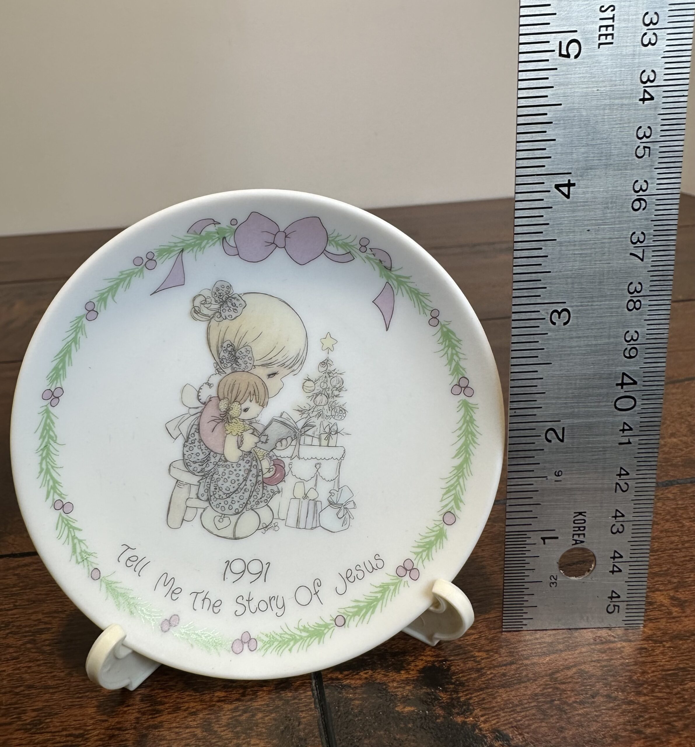 Precious Moments 1991 Collectible Plate 'Tell Me The Story Of Jesus' - product image 2