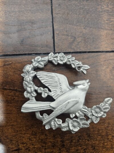 Unknown Metal Bird Wall Decor with Floral Design - product image 1
