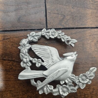 Unknown Metal Bird Wall Decor with Floral Design - product image 1