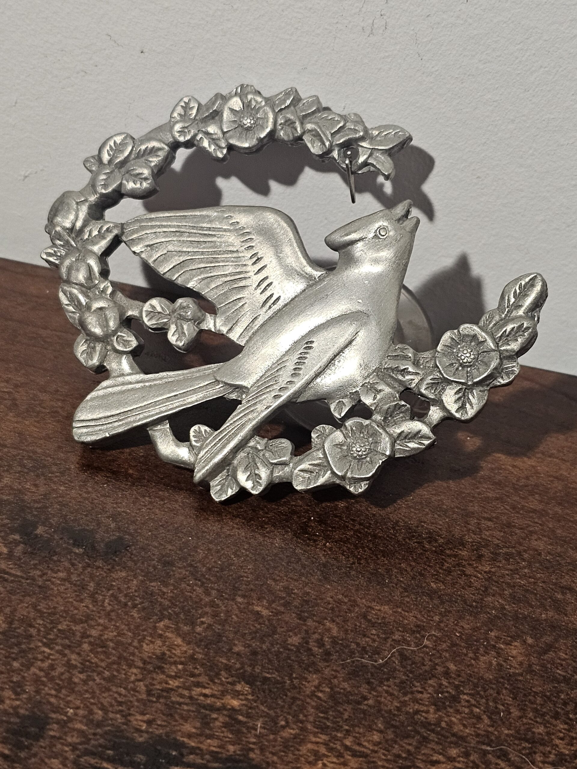 Unknown Metal Bird Wall Decor with Floral Design - product image 2