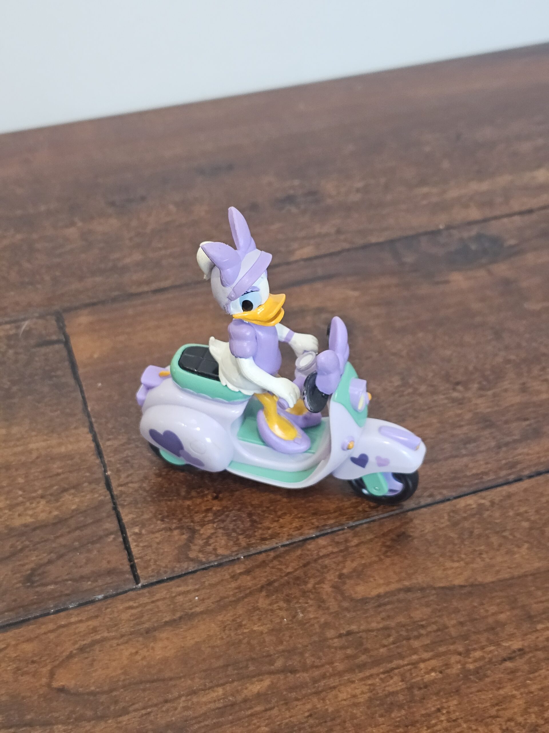Disney Daisy Duck Scooter Toy Figure Purple Heart Design - product image 1