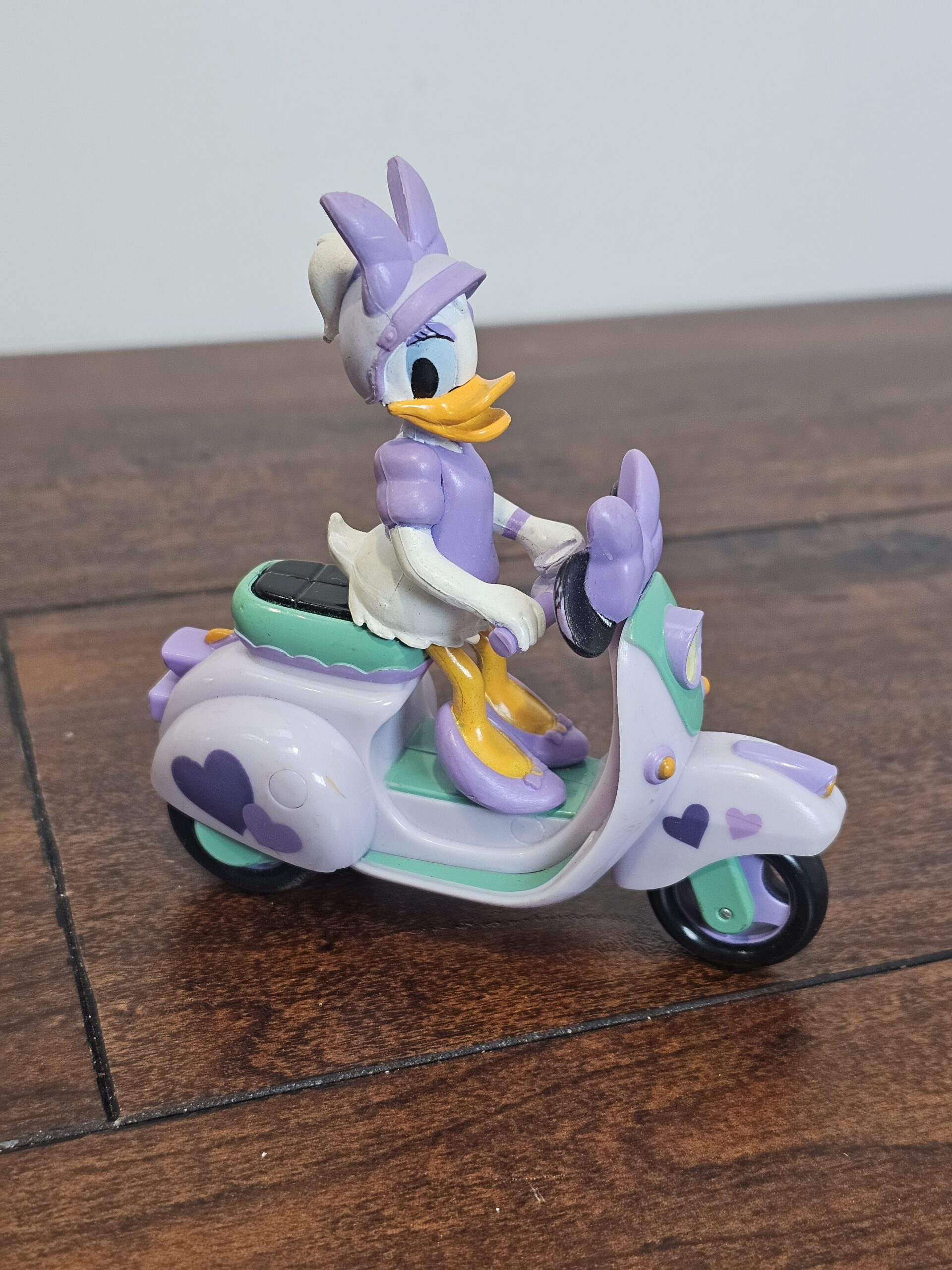 Disney Daisy Duck Scooter Toy Figure Purple Heart Design - product image 2