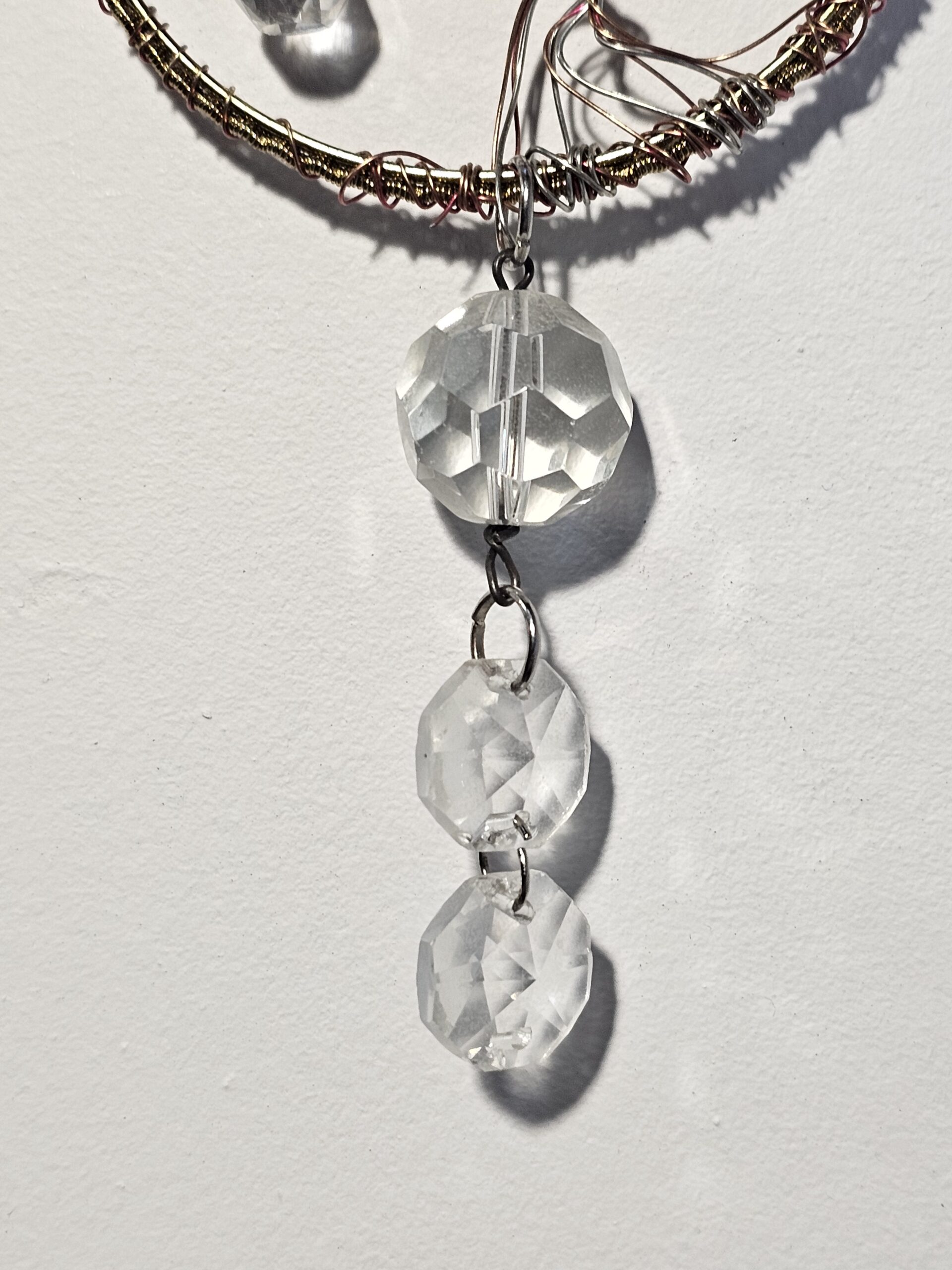 Handcrafted Wire Wrapped Gemstone Suncatcher with Beads - product image 5