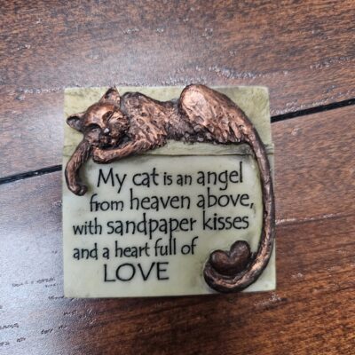 History & Heraldry Cat Angel Decorative Magnet Plaque - product image 1