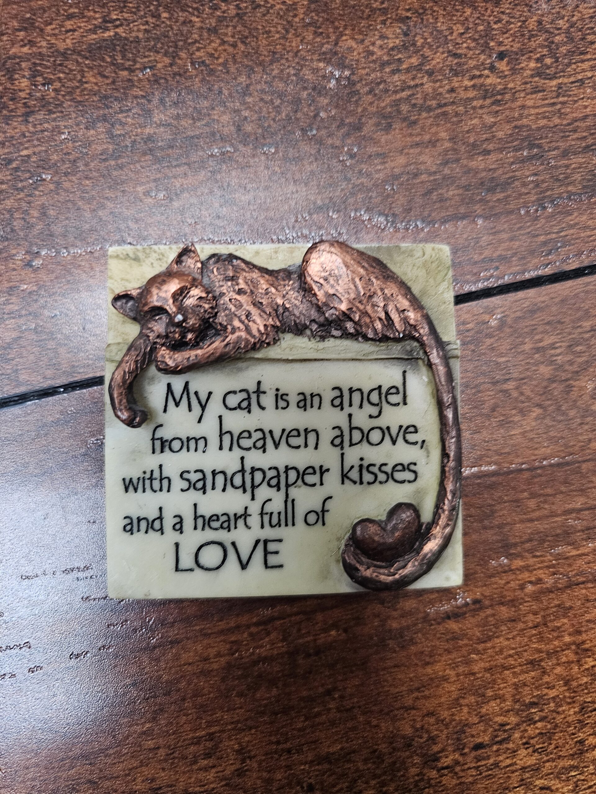 History & Heraldry Cat Angel Decorative Magnet Plaque - product image 1