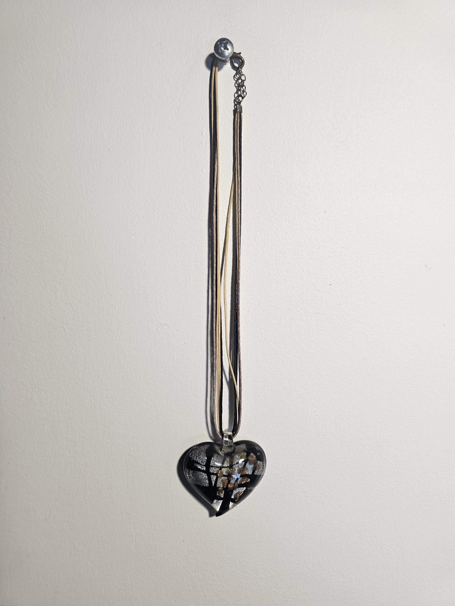 Handcrafted Glass Heart Pendant Necklace Multicolor - product image 2