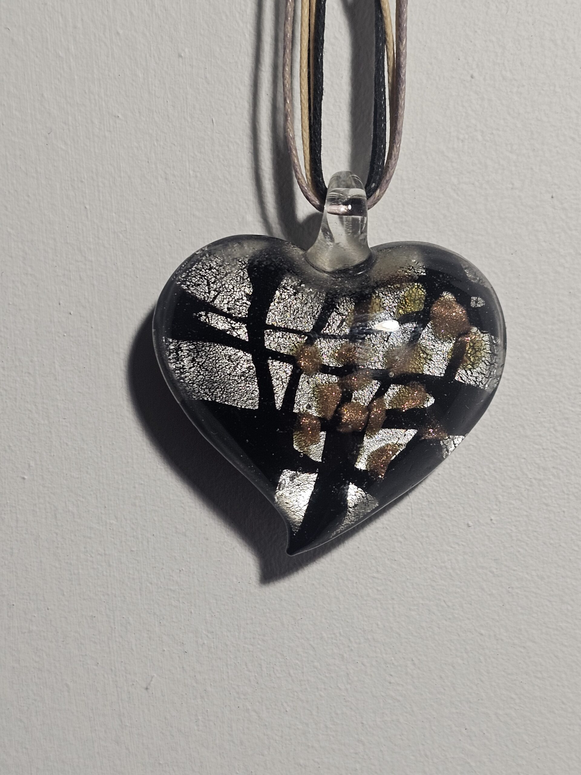 Handcrafted Glass Heart Pendant Necklace Multicolor - product image 3