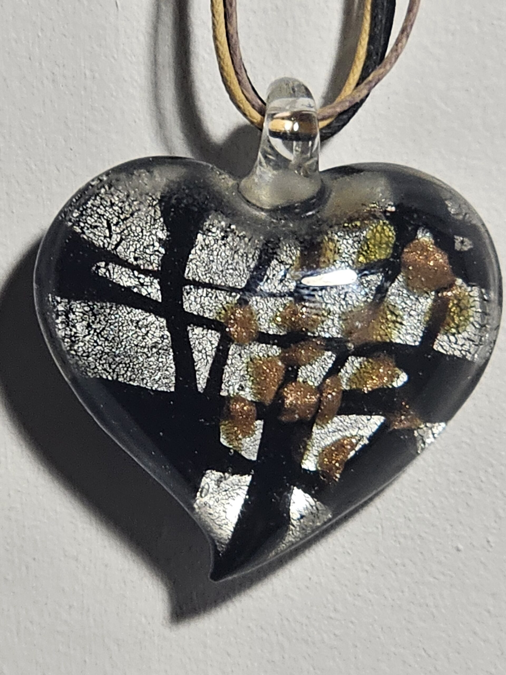 Handcrafted Glass Heart Pendant Necklace Multicolor - product image 5