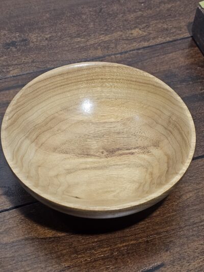 Handcrafted Wooden Bowl Natural Finish 6-inch Diameter - product image 1