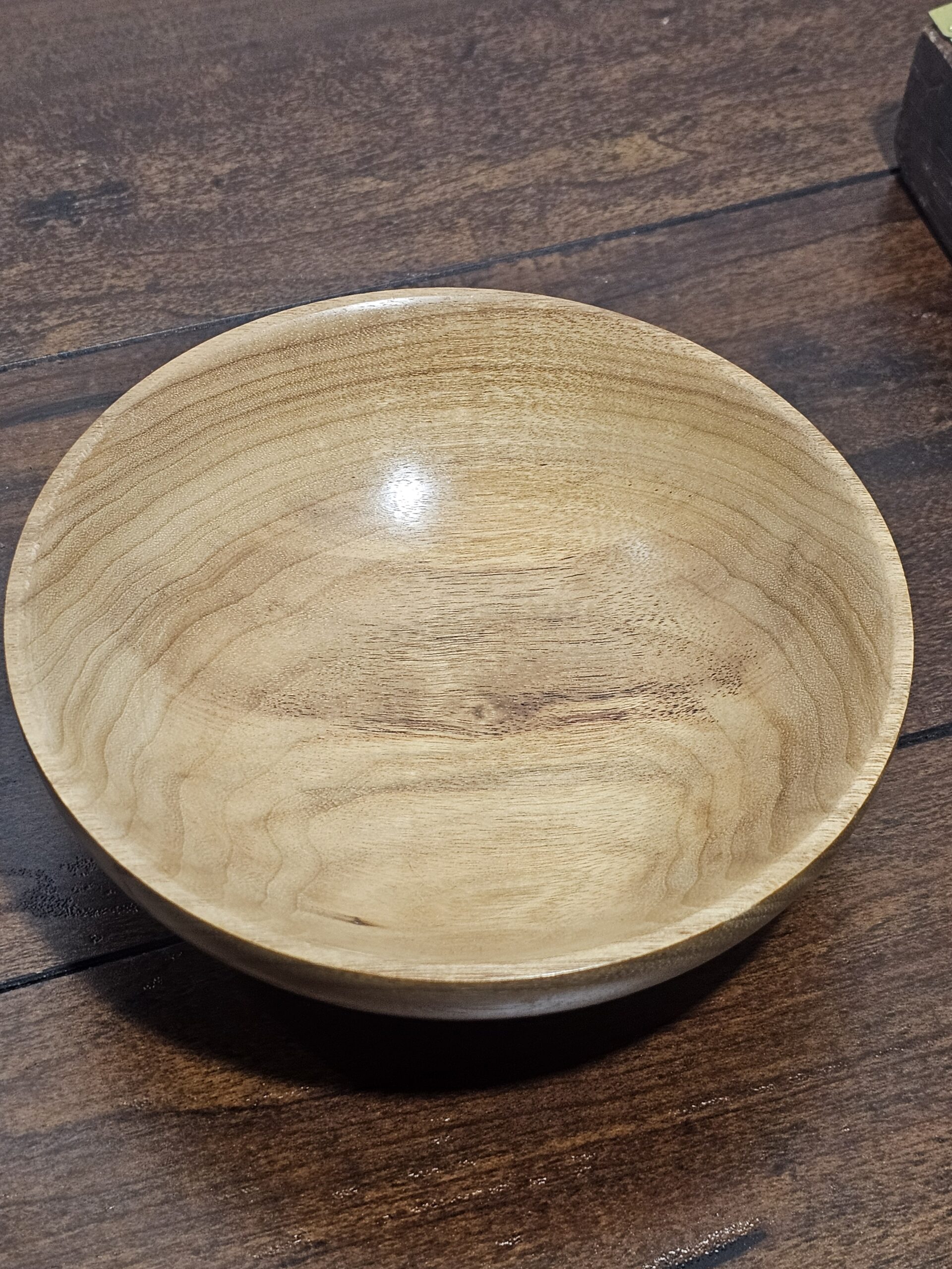 Handcrafted Wooden Bowl Natural Finish 6-inch Diameter - product image 1