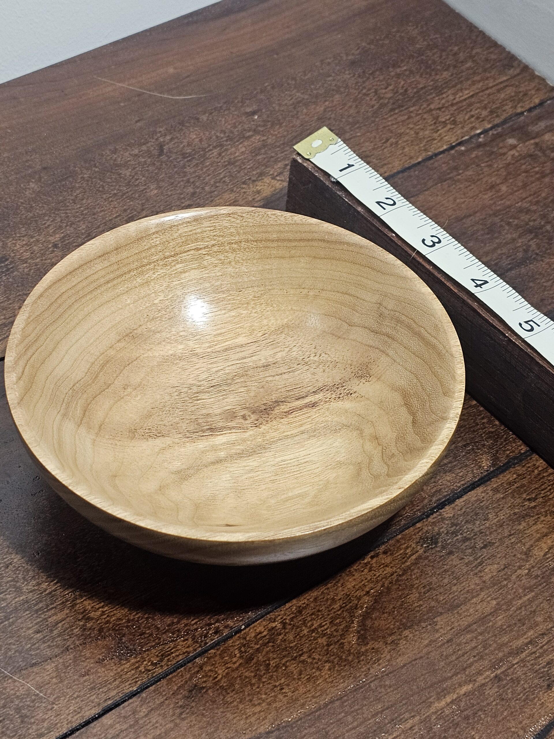 Handcrafted Wooden Bowl Natural Finish 6-inch Diameter - product image 2