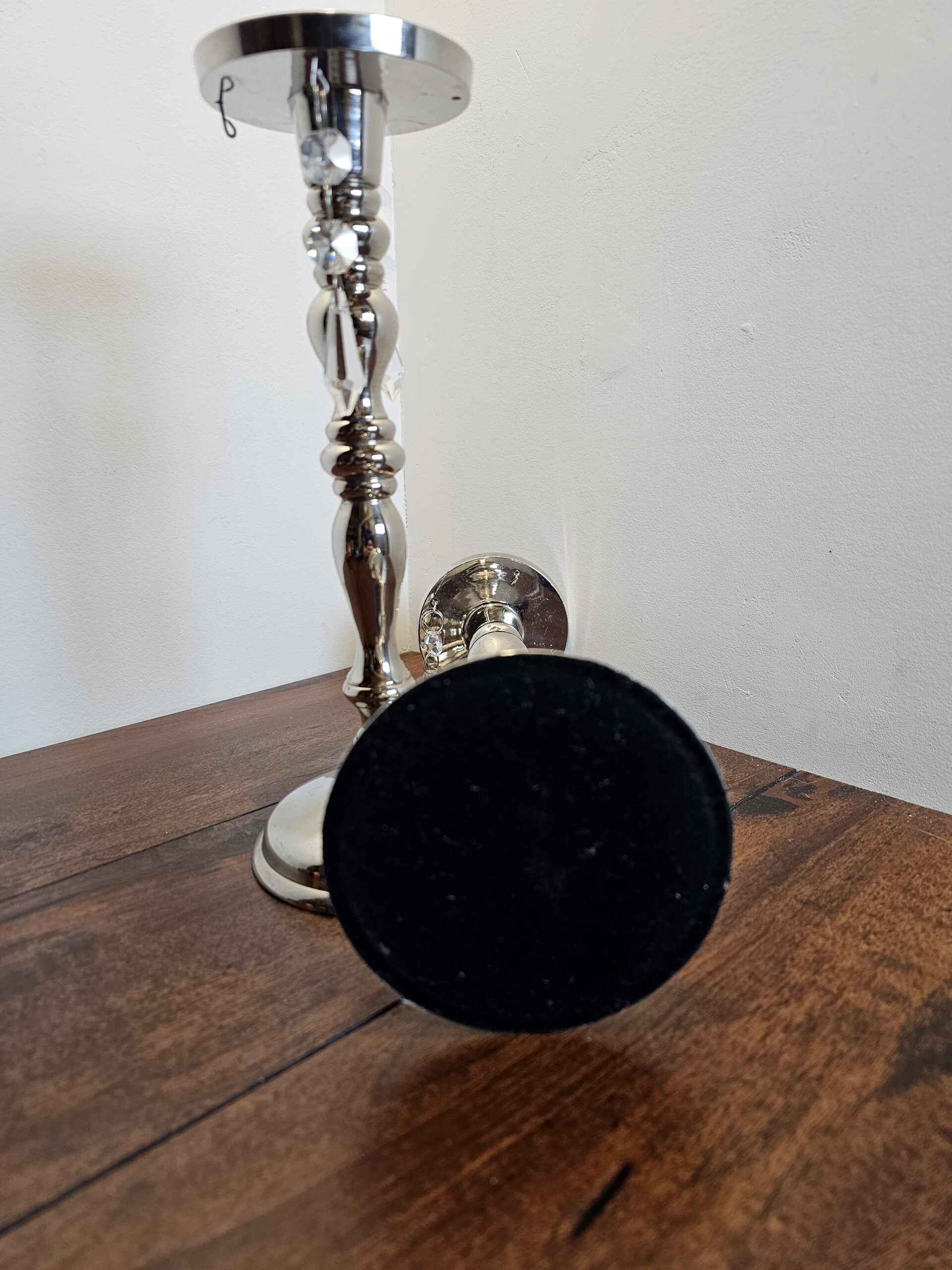 Elegant Silver Candle Holders with Crystal Accents - product image 5