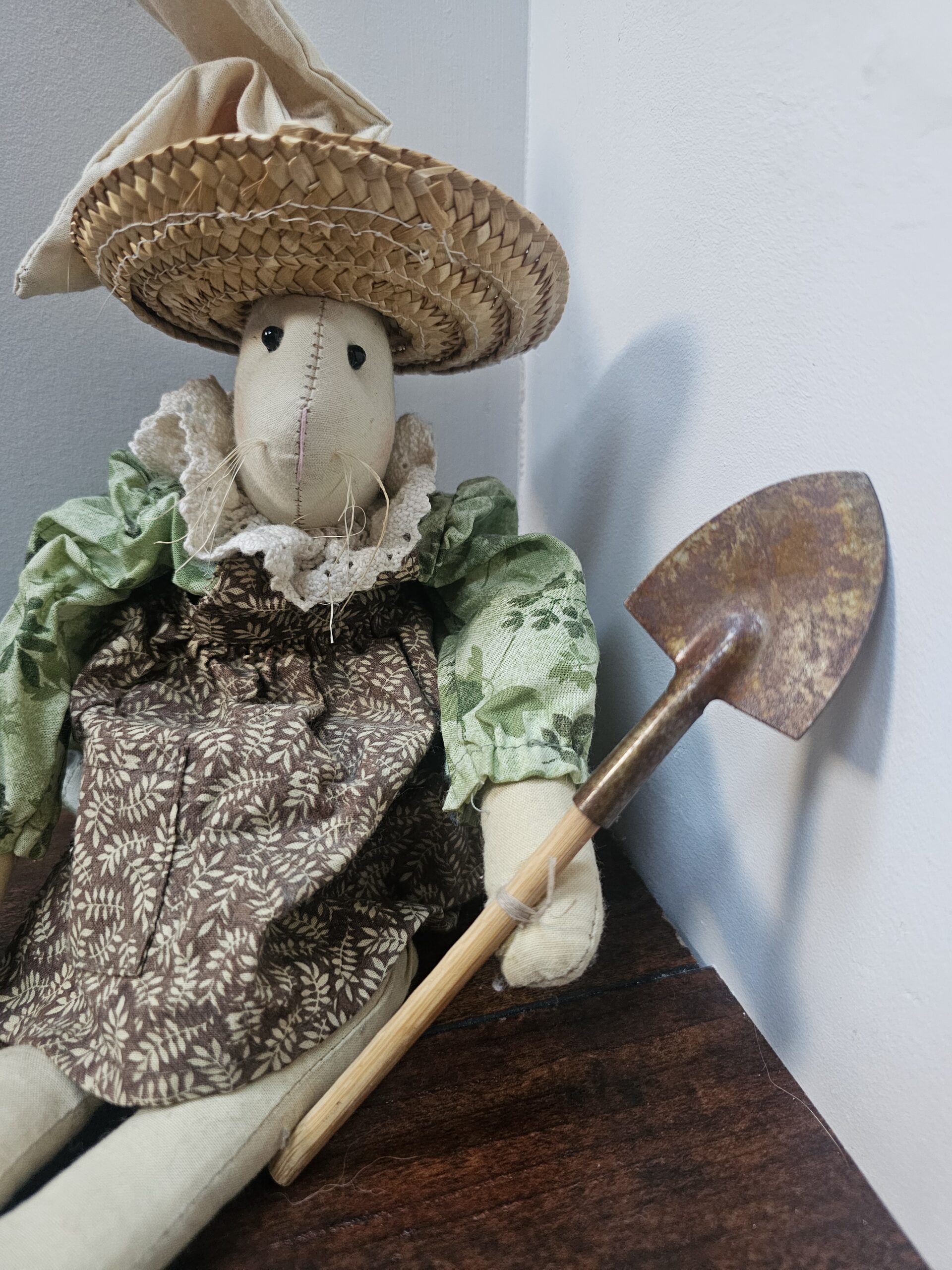 Miss Ellie's Collection Gardening Rabbit Doll with Shovel - product image 3