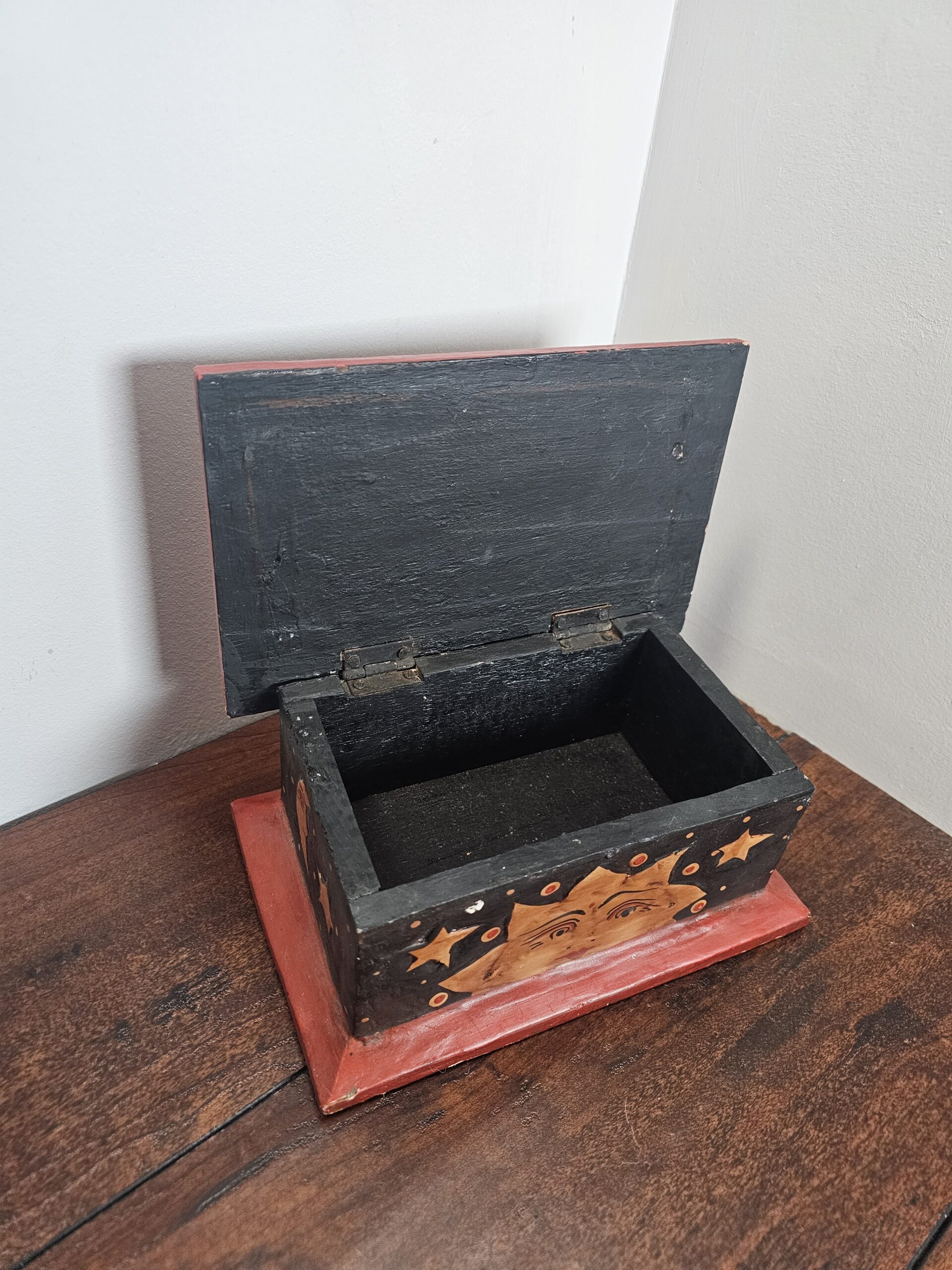 Handcrafted Wooden Sun and Moon Decorative Box - product image 2