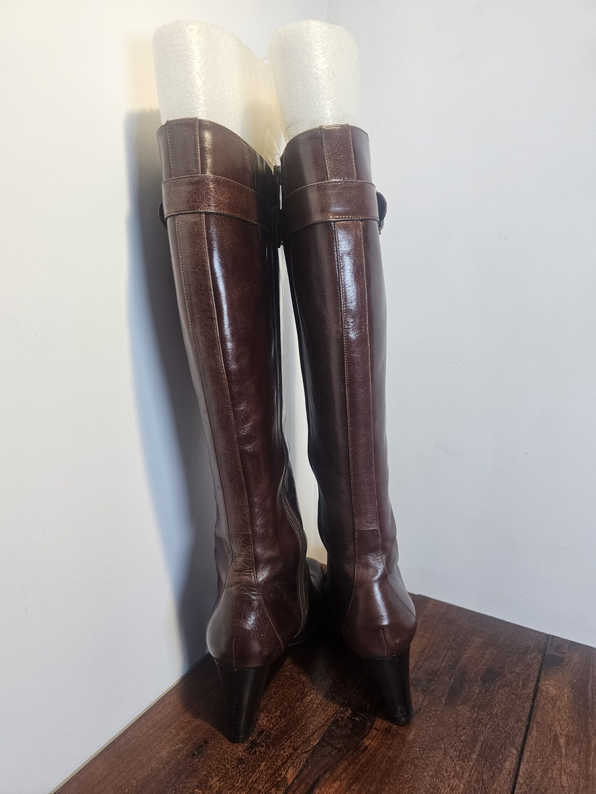 Enzo Angiolini Women's Brown Leather Knee-High Boots Size 9M - product image 2