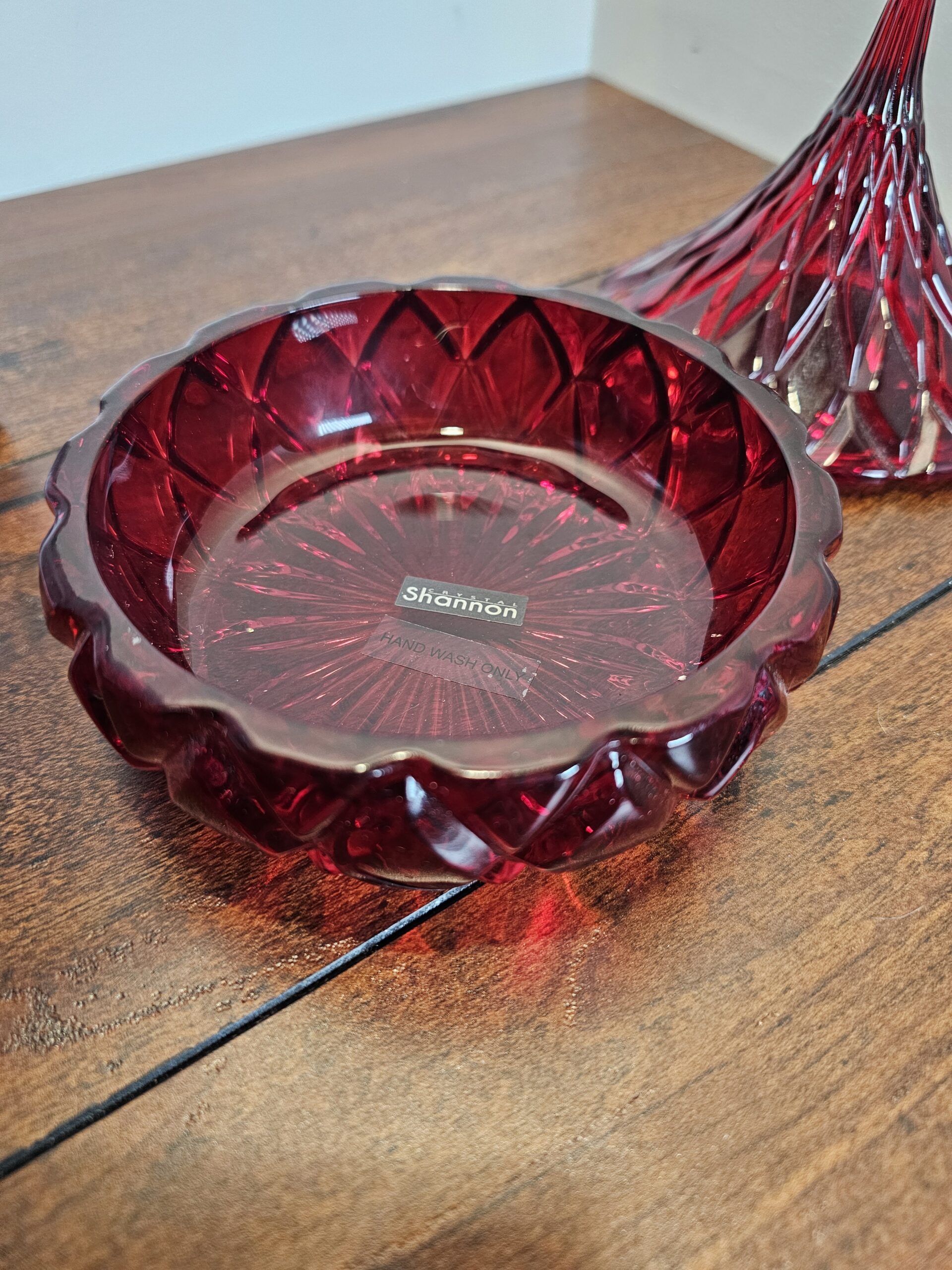 Shannon Crystal Kiss Ruby Crystal Covered Candy Dish - product image 3