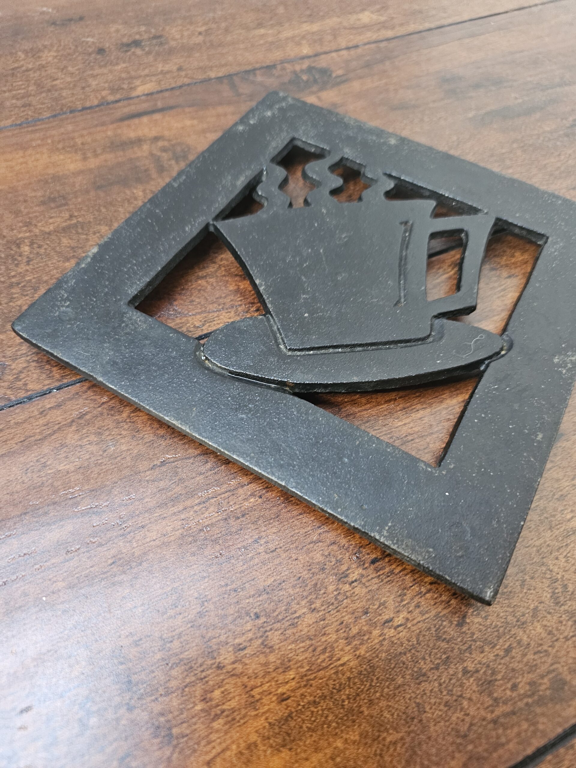 Hudson's Bay Company Cast Iron Trivet with Coffee Cup Design - product image 2