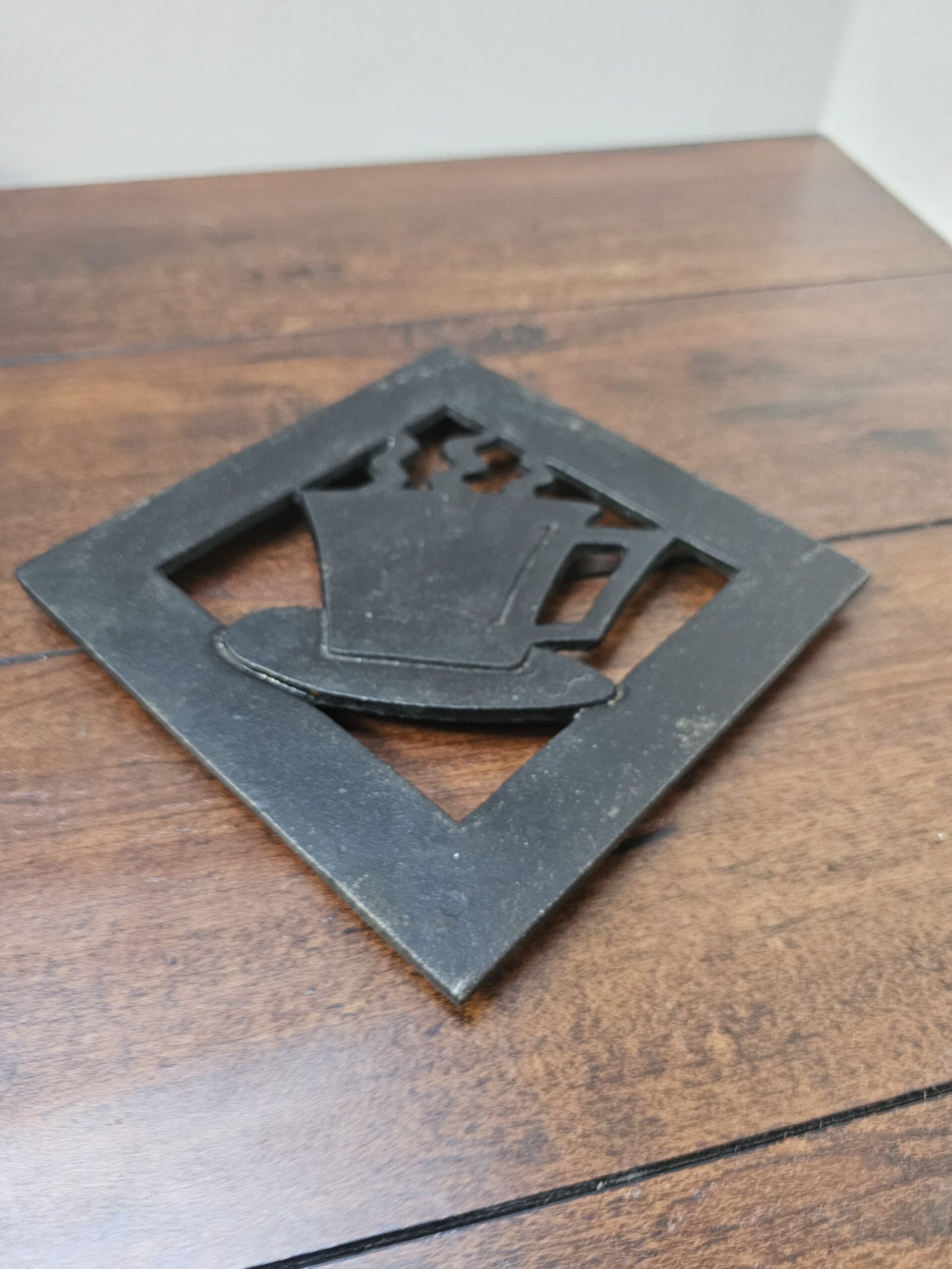 Hudson's Bay Company Cast Iron Trivet with Coffee Cup Design - product image 3