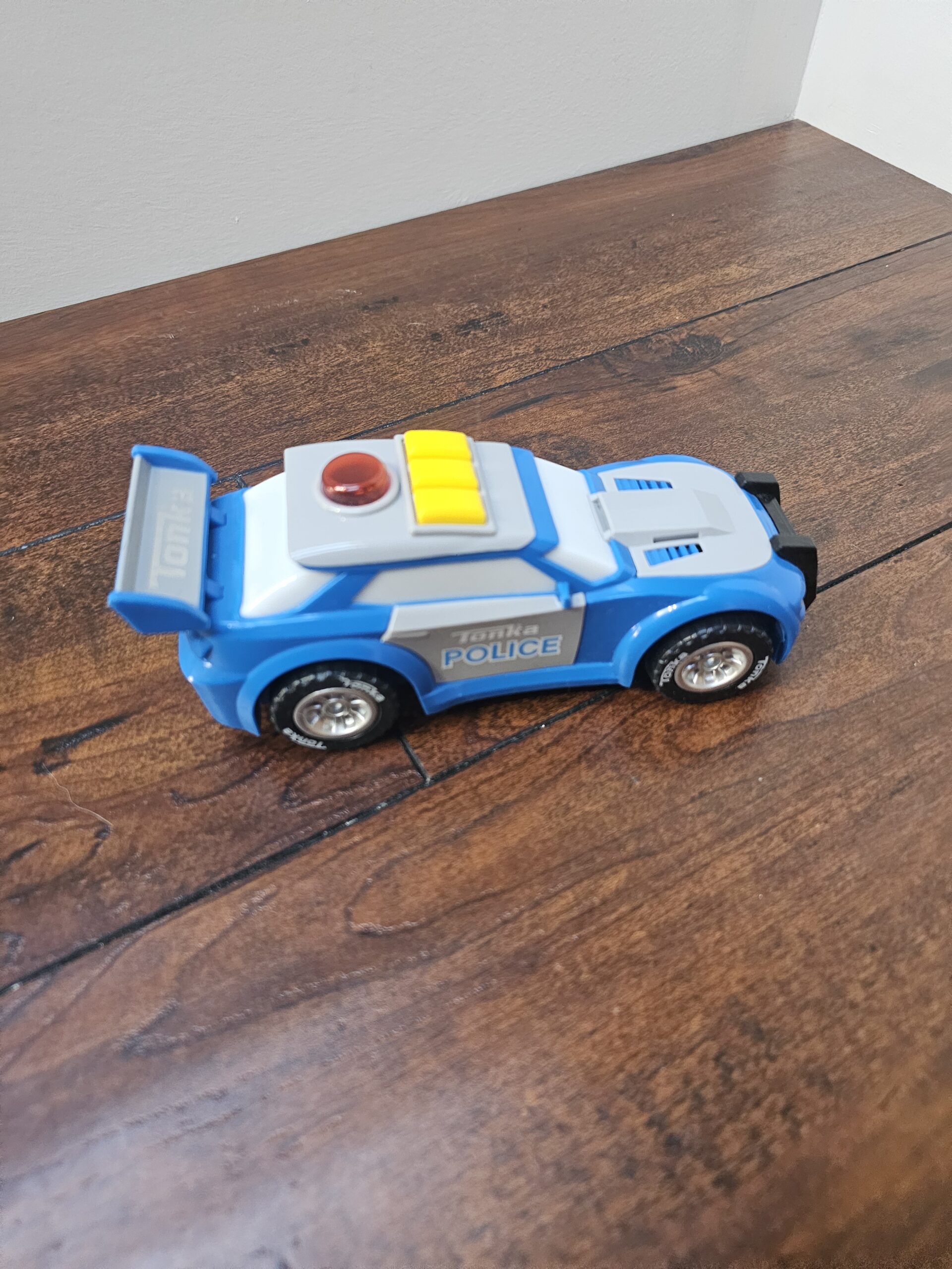 Tonka Police Toy Car Blue with Spoiler and Decals - product image 1