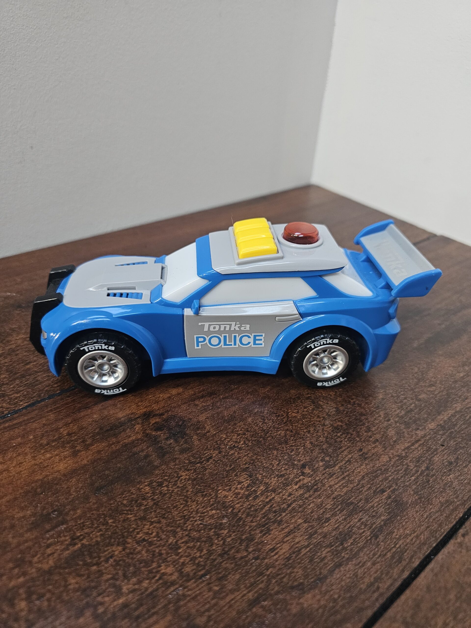 Tonka Police Toy Car Blue with Spoiler and Decals - product image 3