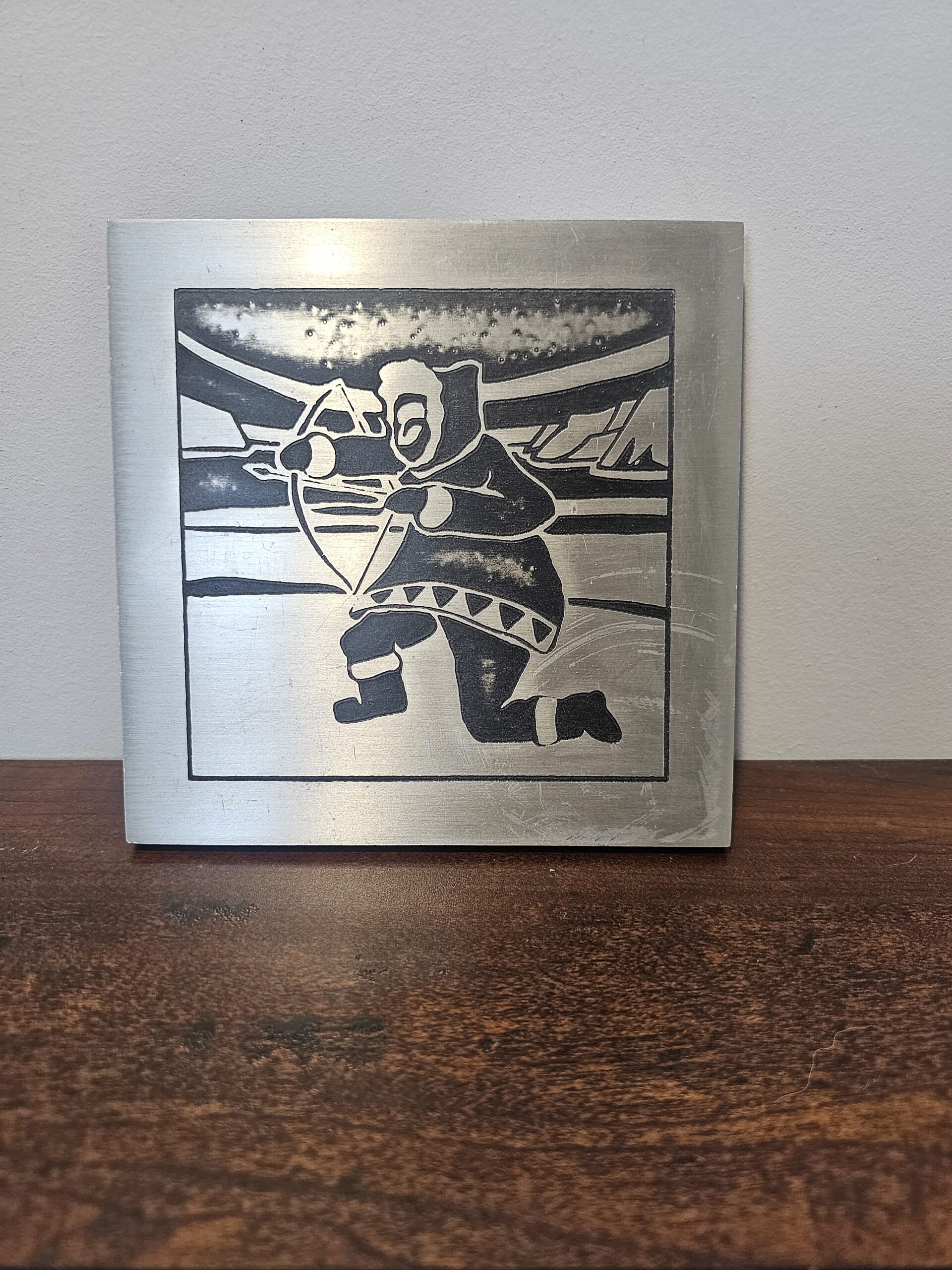 Inuit Art Aluminum Engravings Set of 2 - Hunting Scenes - product image 3