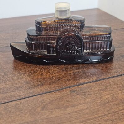 Avon Natchez Steamboat Shaped Glass Decanter - product image 1