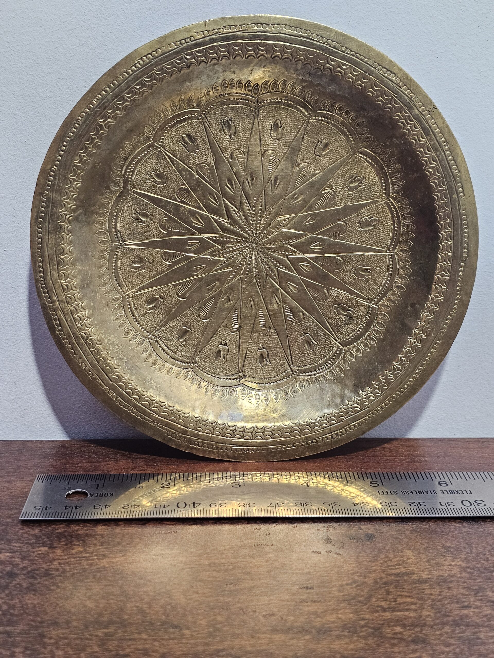 Handcrafted Brass Decorative Plate with Intricate Detailing - product image 5