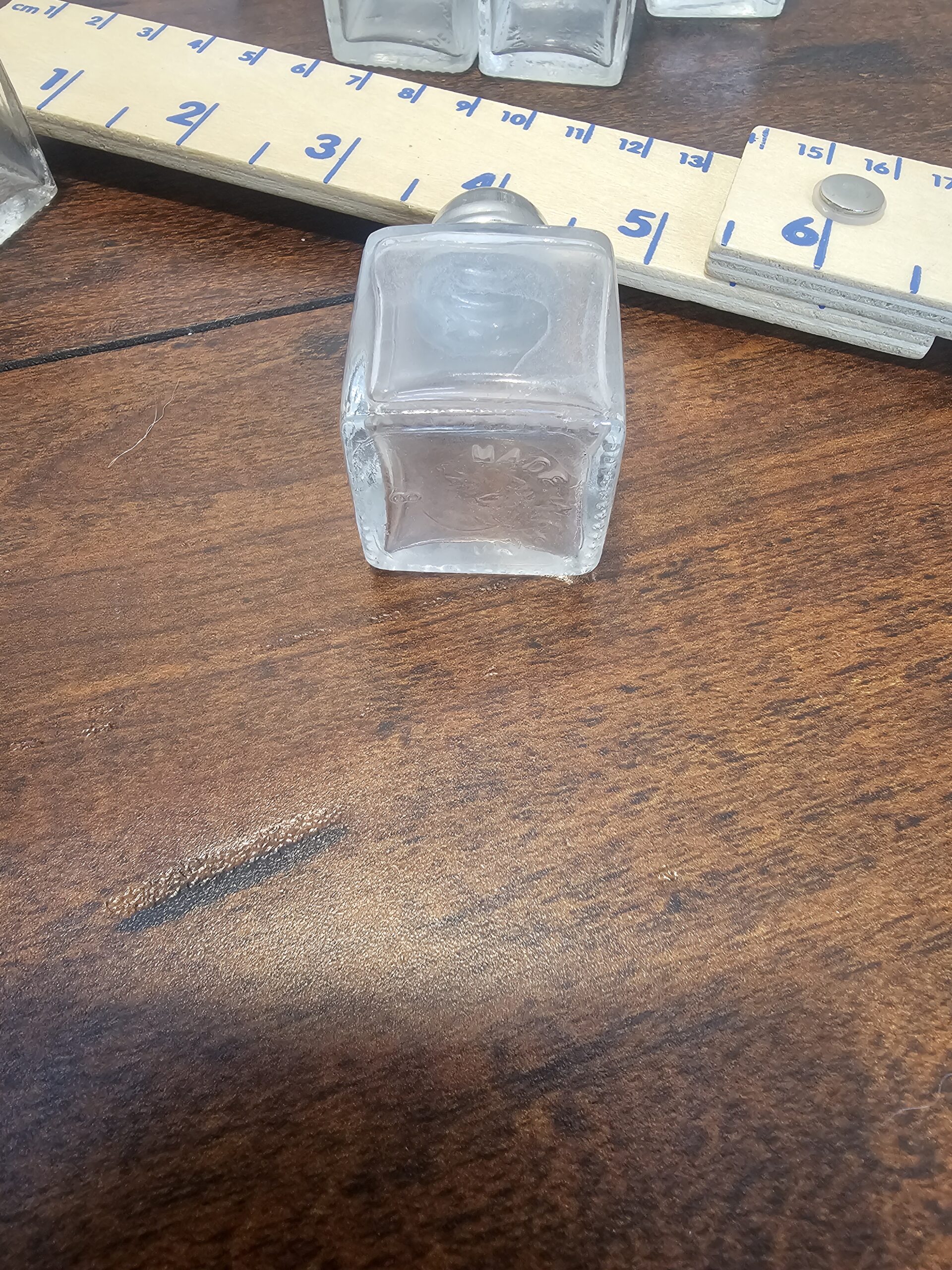 Vintage Glass Salt and Pepper Shaker Set with Metal Tops - product image 4