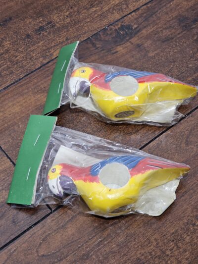 Regal Parrot Napkin Rings Set of 2 Colorful Decorative Holders - product image 1