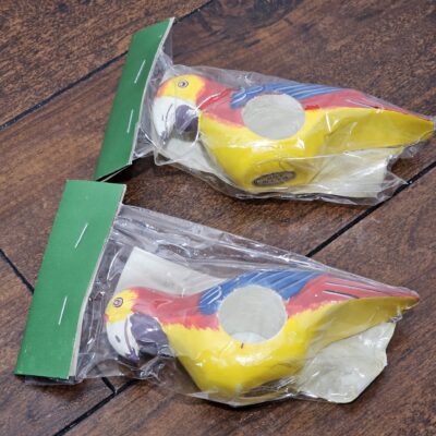 Regal Parrot Napkin Rings Set of 2 Colorful Decorative Holders - product image 1