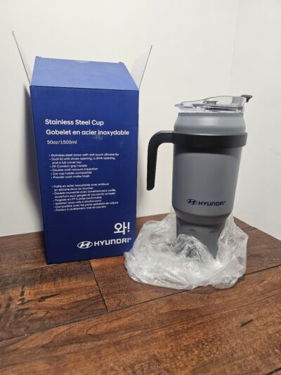 Hyundai Stainless Steel Cup 50oz with Dual Lid and Handle - product image 1