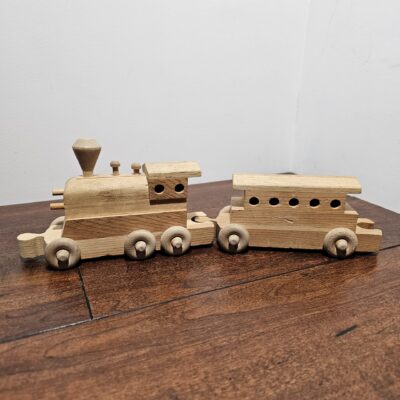 Handcrafted Wooden Toy Train with Detachable Car - product image 1