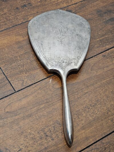 Birks Sterling Silver Hand Mirror Engraved Monogram - product image 1