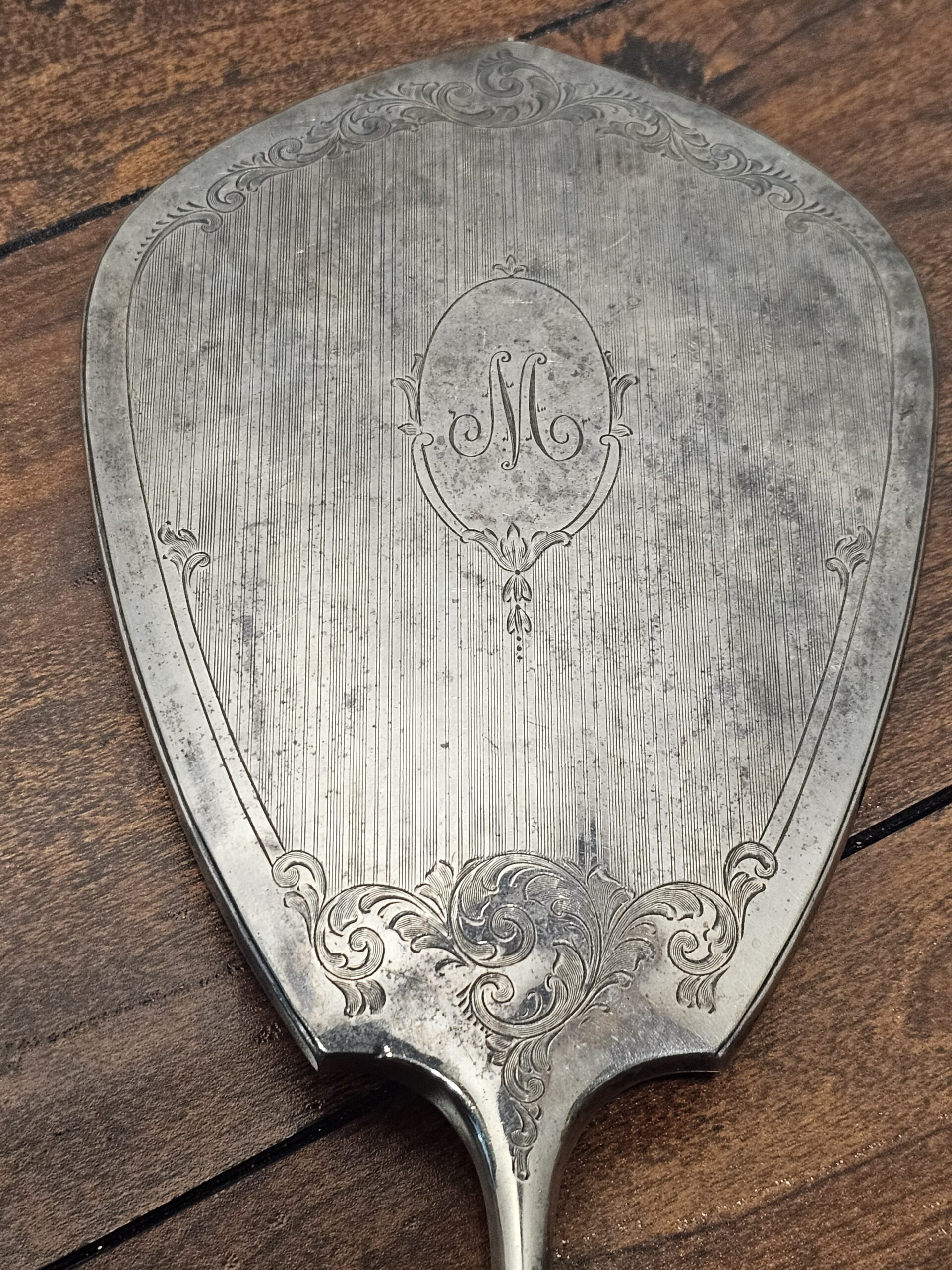 Birks Sterling Silver Hand Mirror Engraved Monogram - product image 2