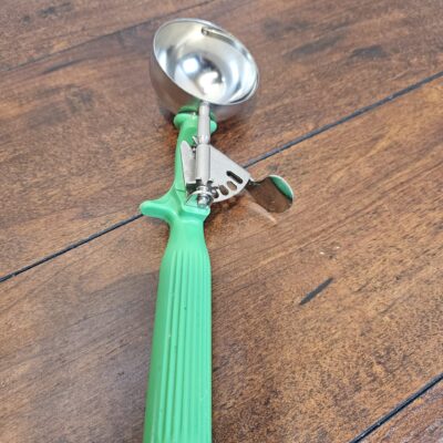 Vollrath Stainless Steel Ice Cream Scoop Green Handle - product image 1