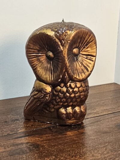 Bronze Owl Figurine Decorative Candle -Inch Tall - product image 1