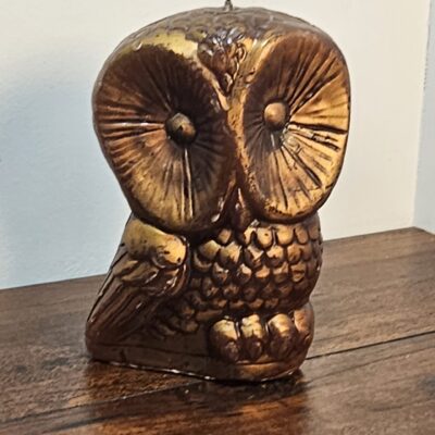 Bronze Owl Figurine Decorative Candle -Inch Tall - product image 1