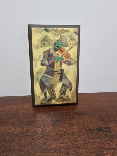 Framed Art Print with Colorful Violinist Illustration - product image 1