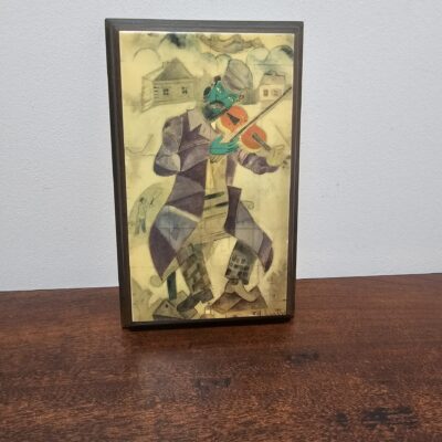 Framed Art Print with Colorful Violinist Illustration - product image 1