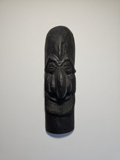 Hand-Carved Wooden Wall Mask Sculpture - product image 1