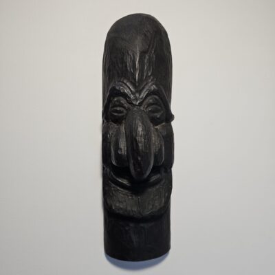 Hand-Carved Wooden Wall Mask Sculpture - product image 1