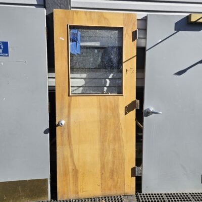 Wooden Interior Door with Glass Panel 36x84 Inches - product image 1