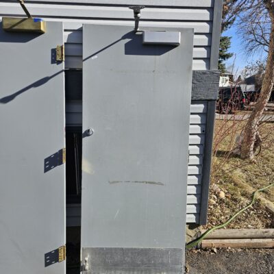 Gray Steel Security Door with Frame and Hardware - product image 1