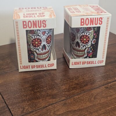 Cazadores Light Up Skull Cup with Colorful Floral Design - product image 1
