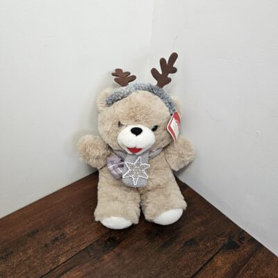 Snowflake Teddy Plush Toy with Antlers and Scarf 2022 Edition - product image 1
